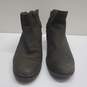 Teva Foxy Bison Leather Harness Boots Brushed Green Ankle Zip Heeled Size 10 image number 2