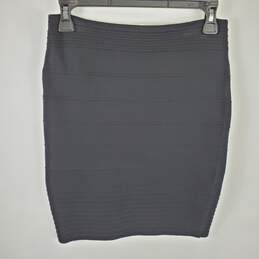 Max Studio Women Black Striped Midi Skirt S NWT