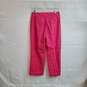 J. Crew Hot Pink Linen Blend Straight Leg Pants WM Size 2 NWT image number 2