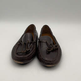Mens Gunnison C07910 Brown Leather Moc Toe Slip-On Loafer Shoes Size 9 M alternative image