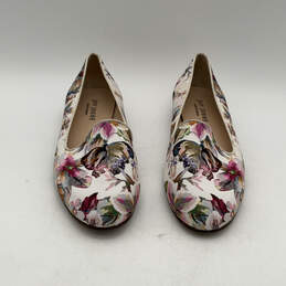 Womens Multicolor Floral Print Fashionable Slip-On Loafer Shoes Size 8 alternative image