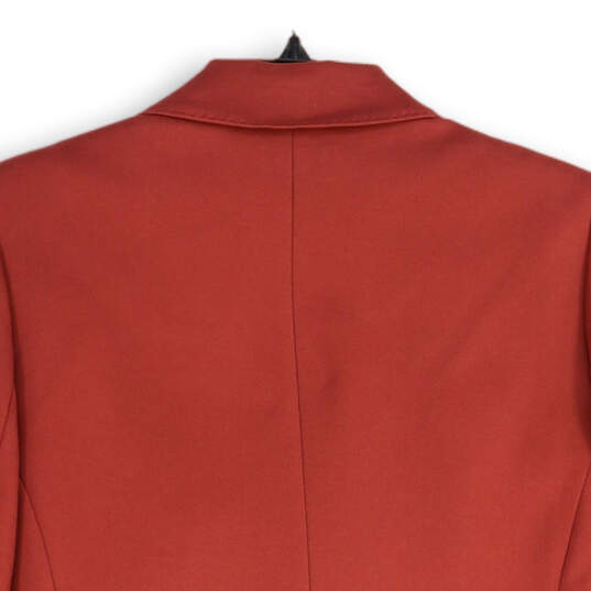 NWT Womens Red Notch Lapel Flap Pocket Long Sleeve One Button Blazer Size 4 image number 4