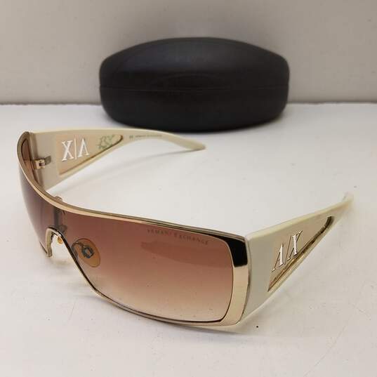 Armani Exchange White Brown Gradient Sunglasses image number 3