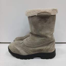 Sorel Women's Taupe Suede Winter Boots NL1782-005  Size 9