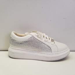 Juicy Couture Dorothy White Crystal Rhinestone Sneakers Women's Size 7 M