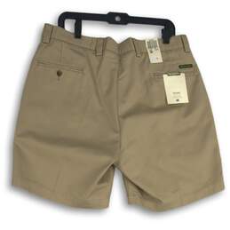 NWT Dockers Mens Tan Khaki Pleated Slash Pocket Chino Shorts Size 38 alternative image