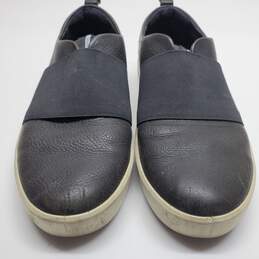 Ecco Unisex Black Leather Sneakers Size 7 alternative image