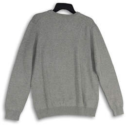 Mens Gray Crew Neck Long Sleeve Knitted Pullover Sweater Size Large alternative image