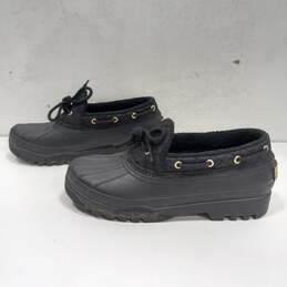 Sperry Top Sider Women's Black Rubber Boots Size 7 alternative image