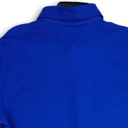 NWT Mens Blue Spread Collar Short Sleeve Polo Shirt Size X-Large alternative image