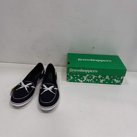 Grasshoppers Women's Windham Black Slip-On Shoes Size 10W IOB image number 1