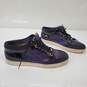 Jimmy Choo Women's Purple Snakeskin Leather Low Top Lace Up Sneakers Size 9 AUTHENTICATED image number 4