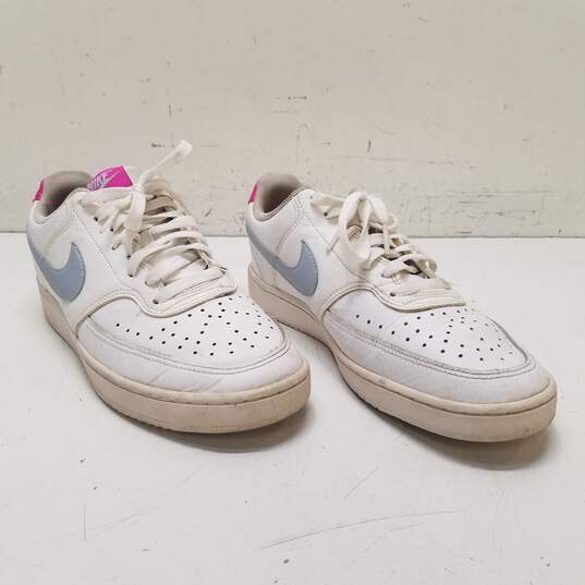 Nike Court Vision Low White Hydrogen Blue Casual Shoes Women's Size 9 image number 3