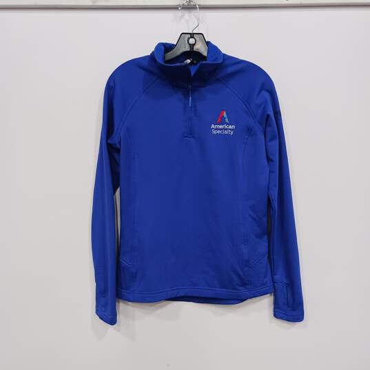 The North Face Women's Blue 1/4 Zip Pullover Shirt size S image number 1