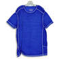 Mens Blue Short Sleeve Round Neck Pullover Tripunto T-Shirt Size XXL image number 1
