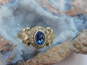 Vintage 10K Yellow Gold Blue Spinel 2001 Herbert H. Dow H.S. Class Ring 2.9g image number 3