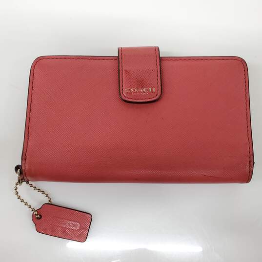 Coach Signature Canvas Wristlet & Red Leather Wallet Lot image number 6