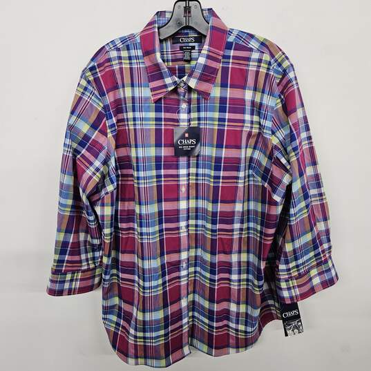 Chaps Multi-Color Button Up image number 1
