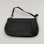 Womens Black Leather Single Strap Lobster Clasp Clutch Wallet Purse image number 2