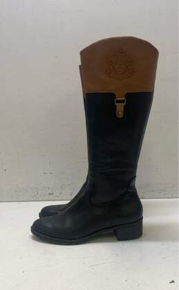 Franco Sarto Clarity Black Leather Tall Knee Riding Boots Size 8.5 M alternative image