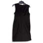 NWT Womens Black Studded Sleeveless Scoop Neck Sheath Dress Size Medium image number 2