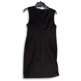 NWT Womens Black Studded Sleeveless Scoop Neck Sheath Dress Size Medium alternative image