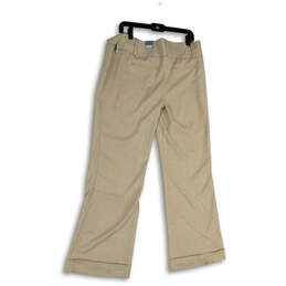 Womens Beige Flat Front Pockets Comfort Flared Leg Dress Pants Size 13X14 alternative image