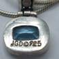 Janice Girardi JGD Sterling Silver Blue Topaz Pendant On 16 5/8" Necklace 5.9g image number 7