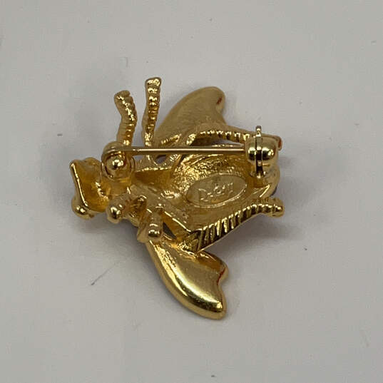 Designer Joan Rivers Gold-Tone Rhinestone Imperial Bee Brooch Pin image number 4