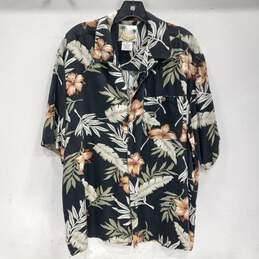 Banana Cabana Men's Floral Hawaiian Button Up Shirt Size XL