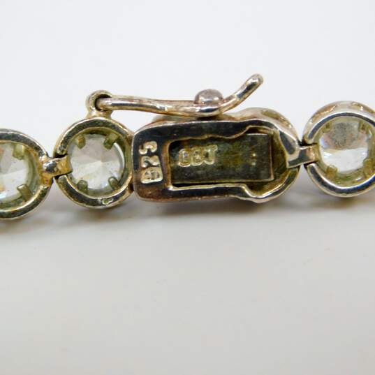 Celestial 925 Sterling Silver Moon & Star Drop Earrings Pendant Necklace & CZ Bracelet 27.6g image number 4