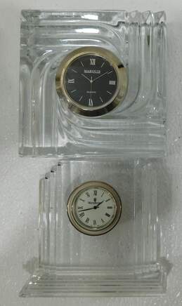 Waterford Crystal Small Metropolitan & Marquis Artesia Desk Clocks