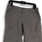 Womens Gray Flat Front Pockets Convertible Straight Leg Cargo Pants Size 6 image number 1