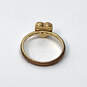 Designer Kate Spade Gold-Tone Tiny Heart Shape Round Band Ring Size 6.75 image number 3