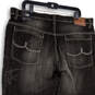 NWT Mens Black Dark Wash Denim Stretch Straight Leg Jeans Size 38/32 image number 4
