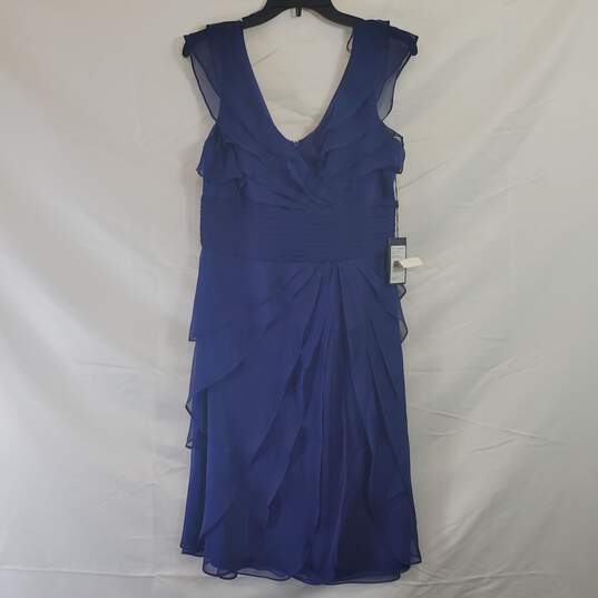 Adrianna Papell Women Royal Blue Dress Sz 10 NWT image number 1