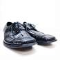 Stacy Adams 24195-01 Merrick Black Leather Croc Embossed Oxford Dress Shoes Men's Size 10 M image number 3
