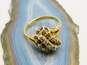 14KP Yellow Gold 0.25 CTTW Diamond Cluster Ring 4.5g image number 1