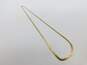 14K Yellow Gold Herringbone Chain Necklace for Repair 3.4g image number 1