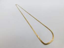 14K Yellow Gold Herringbone Chain Necklace for Repair 3.4g