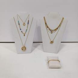 6pc Assorted Gold-Tone Fashion Jewelry Bundle