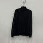 Womens Black Knitted Long Sleeve Mock Neck Full-Zip Cardigan Sweater Size L image number 2