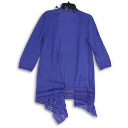 Chico's Womens Blue Tassel Long Sleeve Open Front Cardigan Sweater Size 1 alternative image