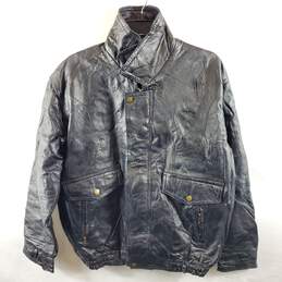Unbranded Men Black Leather Jacket M