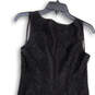 Womens Black Floral Lace Sleeveless V-Neck Back Zip A-Line Dress Size 2 image number 4