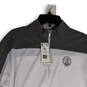 NWT Mens White Gray Primegreen Long Sleeve 1/4 Zip Golf T-Shirt Size XL image number 3