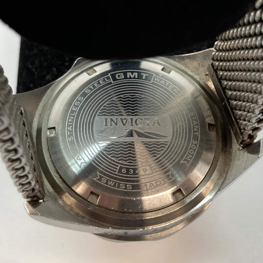 Designer Invicta Pro Diver 6349 Silver-Tone Round Dial Analog Wristwatch image number 4
