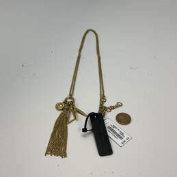 NWT Designer J. Crew Gold-Tone Tassel Lobster Clasp Link Chain Necklace alternative image