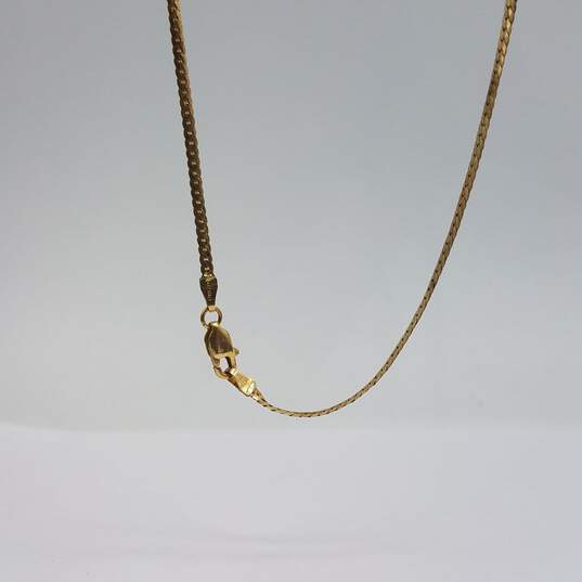 14k Gold Diamond Chevron Necklace 3.5g image number 5