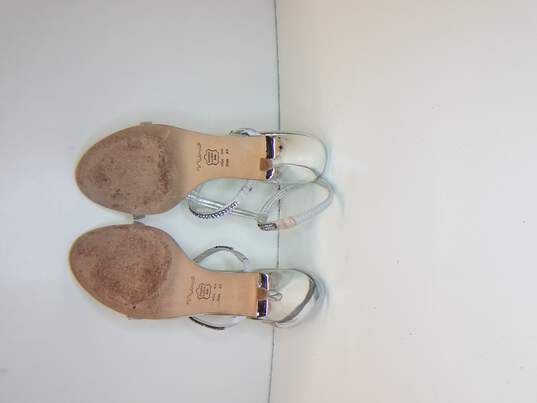 Nina Gelato Women's Silver Glitter High Heel Party Shoes Women's Size 6M image number 5